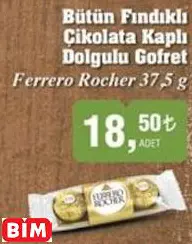 FERRERO ROCHER BÜTÜN FINDIKLI ÇİKOLATA KAPLI DOLGULU GOFRET